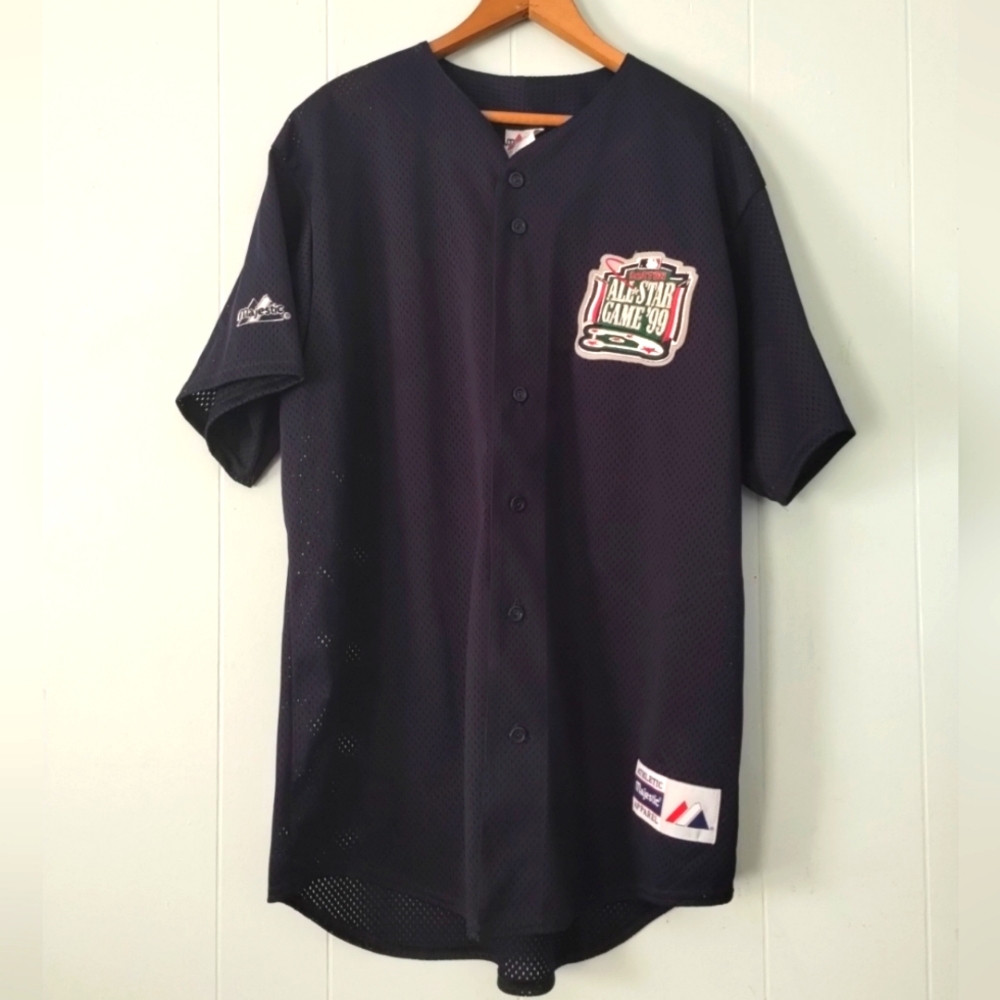 Vintage All Star Game 99 Jersey MLB American US Navy Blue 1999